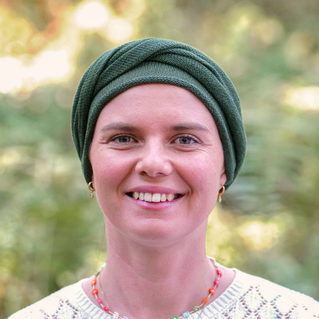 Olive Green Turban Wrap/ Head Wrap - Shipped from Nevada USA