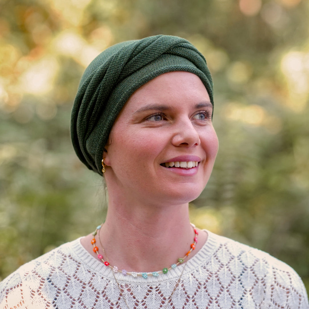 Olive Green Turban Wrap/ Head Wrap - Shipped from Nevada USA