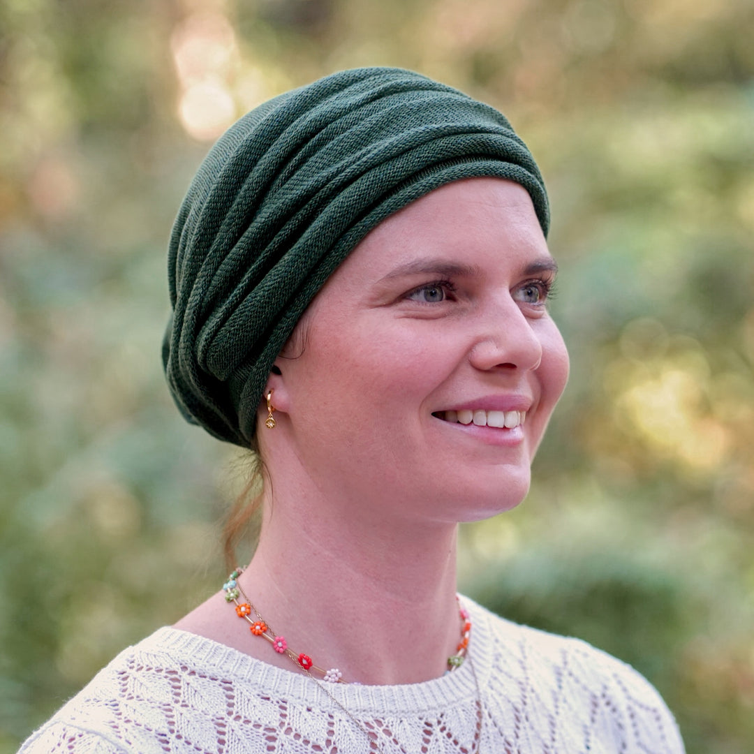 Olive Green Turban Wrap/ Head Wrap - Shipped from Nevada USA