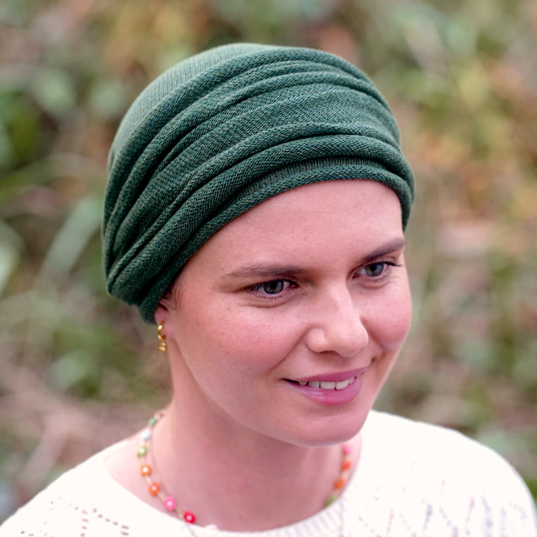 Olive Green Turban Wrap/ Head Wrap - Shipped from Nevada USA