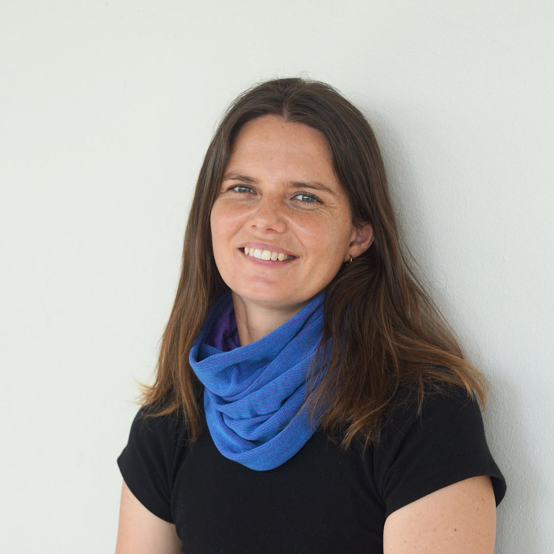 Amethyst & Blue Reversible  Merino Beanie Wrap - Shipped from Nevada USA