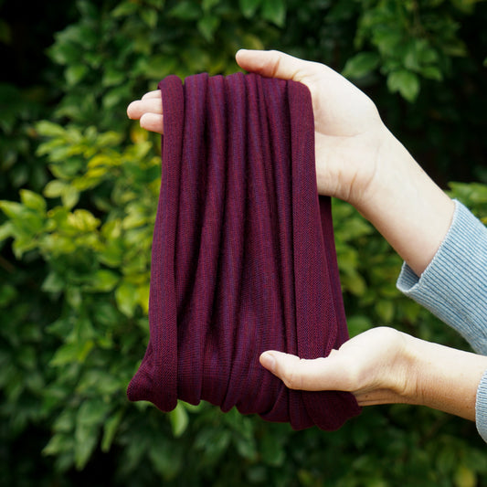 Rustic Plum Merino Beanie Wrap - Ships from Nevada USA