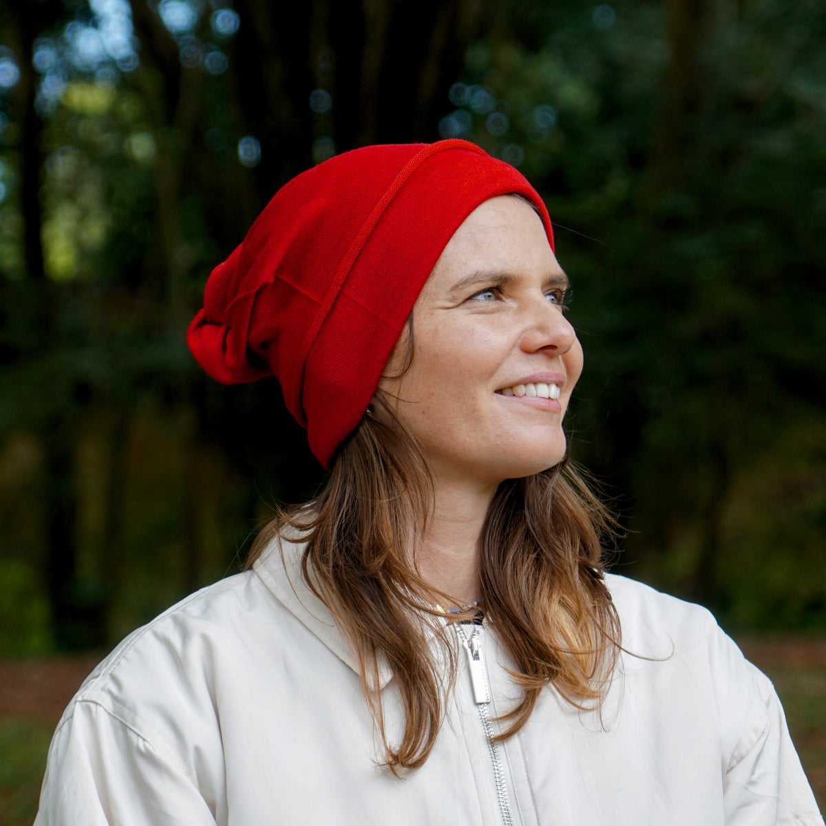Rich Red Merino Beanie Wrap - Shipped from Nevada USA