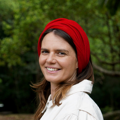 Rich Red Merino Beanie Wrap - Shipped from Nevada USA