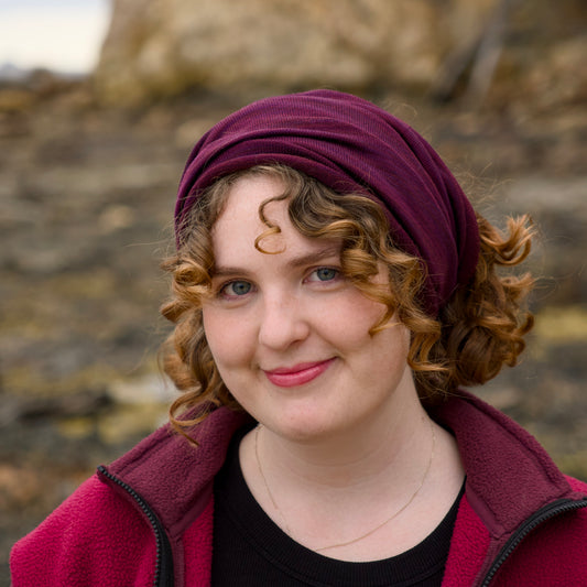 Rustic Plum Merino Beanie Wrap - Ships from Nevada USA