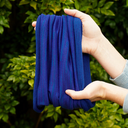 Sapphire Blue Merino Beanie Wrap - Ships from Nevada USA