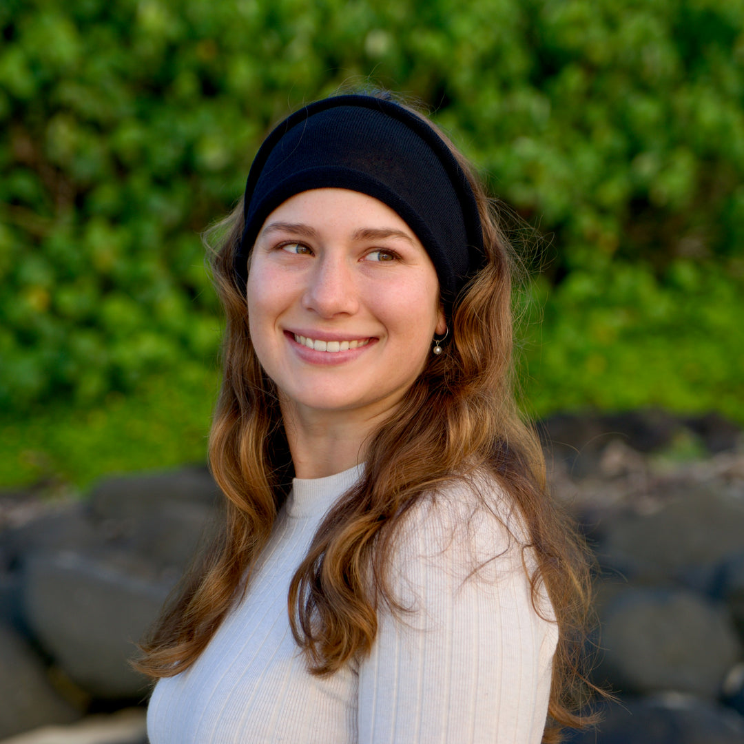 Merino Wide Headband - Black