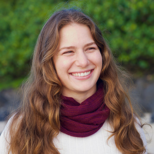 Rustic Plum Merino Beanie Wrap - Ships from Nevada USA