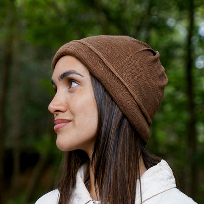 Tan Merino Beanie Wrap - Shipped from Nevada USA