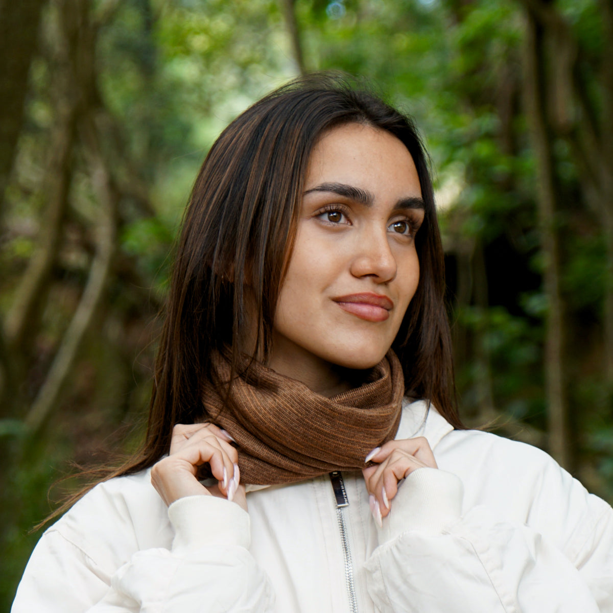 Tan Merino Beanie Wrap - Shipped from Nevada USA