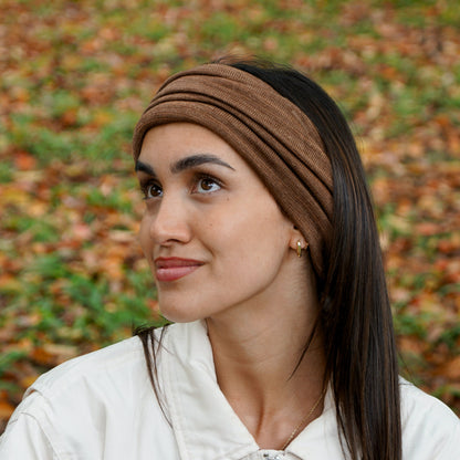Tan Merino Beanie Wrap - Shipped from Nevada USA