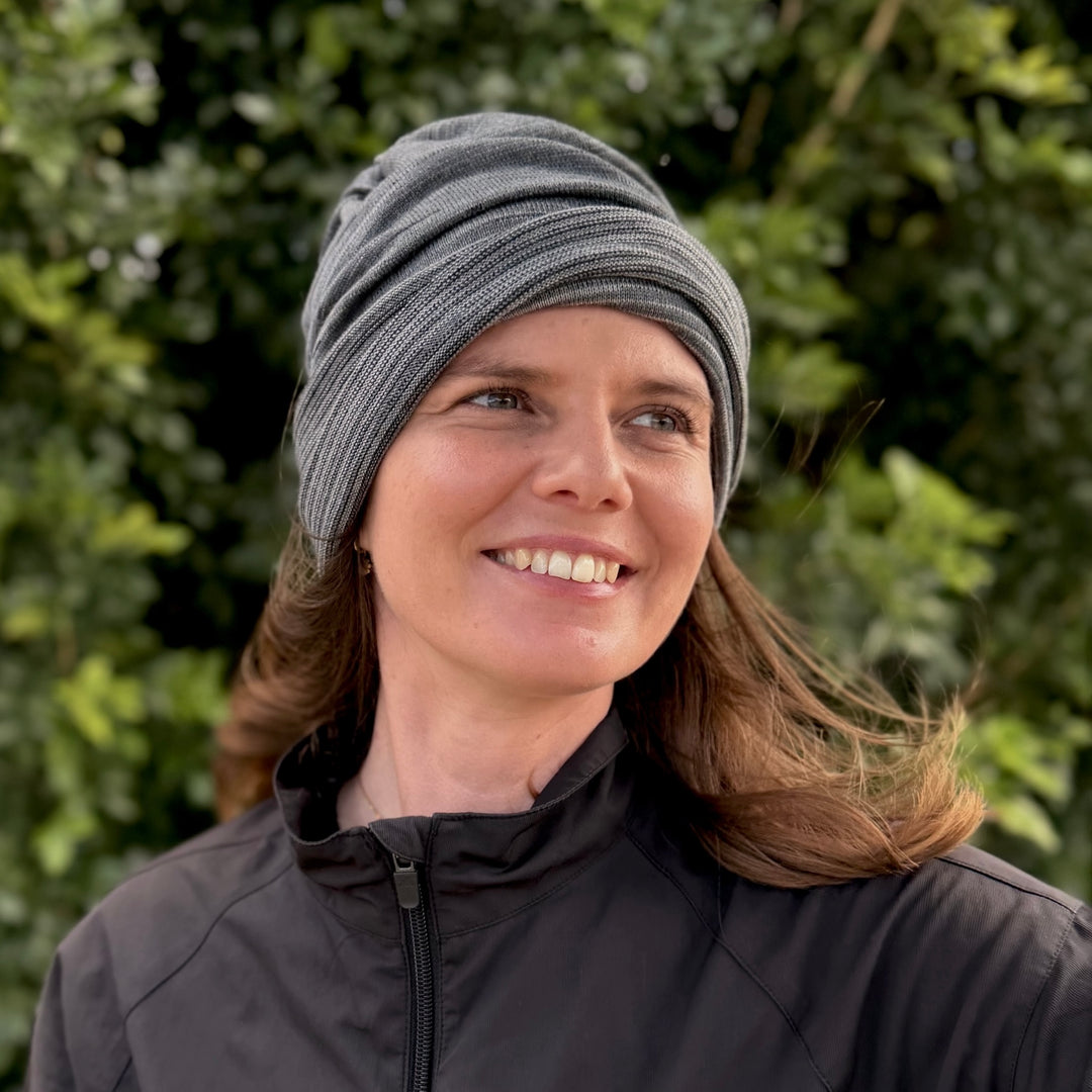 Grey Delight Merino Beanie Wrap - Shipped from Nevada USA