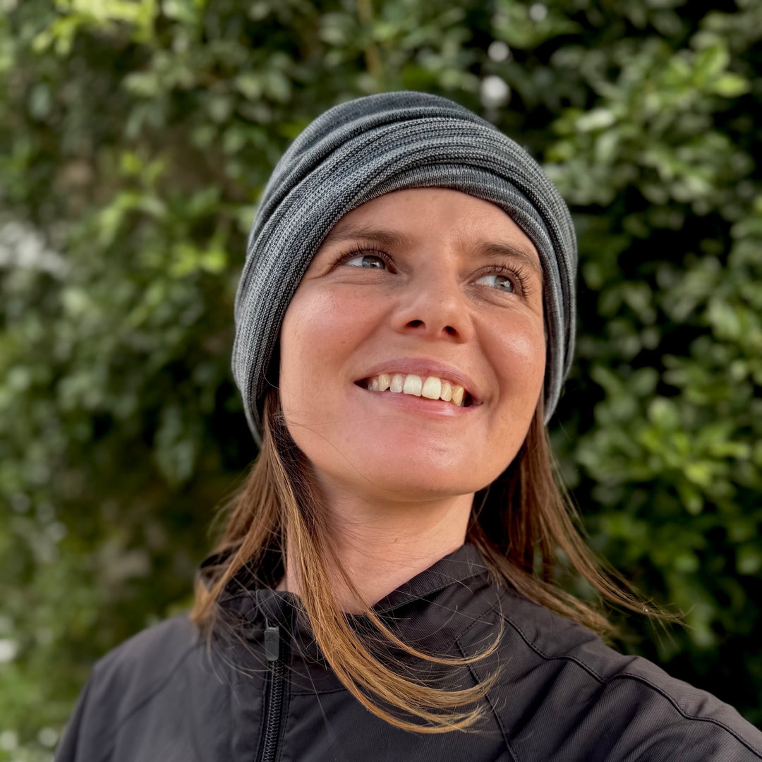 Grey Delight Merino Beanie Wrap - Shipped from Nevada USA