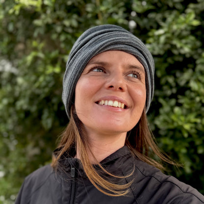 Grey Delight Merino Beanie Wrap - Shipped from Nevada USA